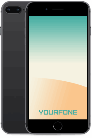 iPhone 8 Plus Space Gray front and back - YF Staging