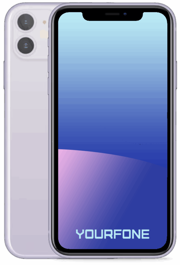 iPhone 11 Purple back and front - YF Staging