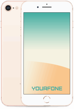 iPhone 8 Gold front and back - YF Staging