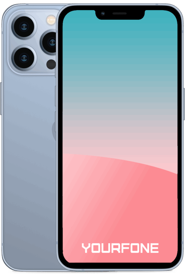 iPhone 13 Pro Sierra Blue front and back - YF Staging