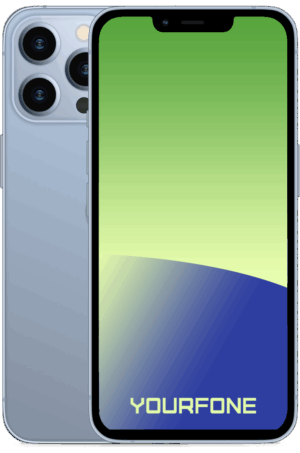 iPhone 13 Pro Max Sierra Blue front and back - YF Staging