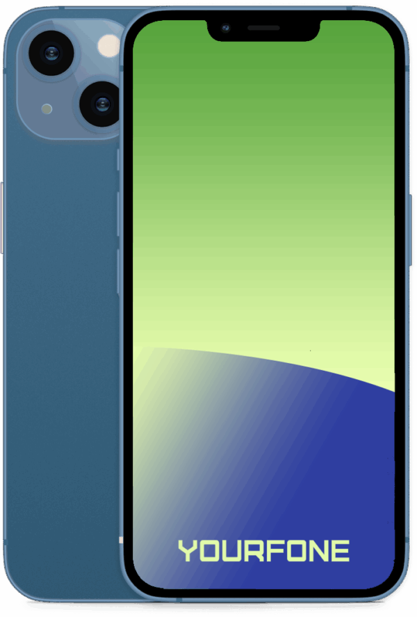 iPhone 13 Blue front and back - YF Staging