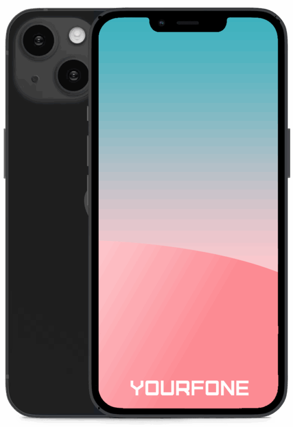 iPhone 14 Black Front and Back - YF Staging