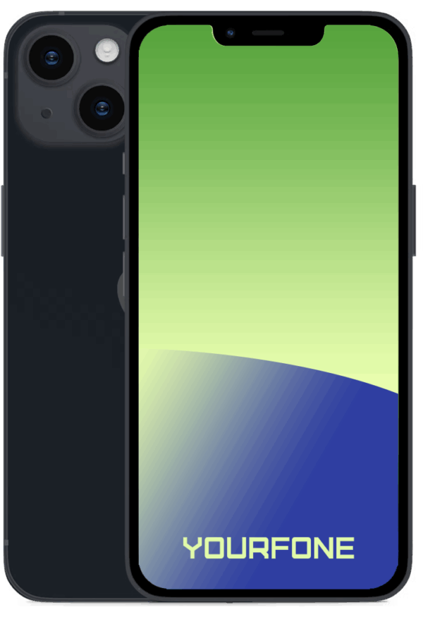 iPhone 14 Plus Black Front and Back - YF Staging