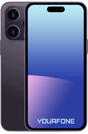 iPhone 14 Pro Deep Purple Front and Back - YF Staging