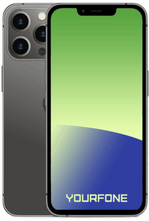 iPhone 13 Pro Max Graphite front and back - YF Staging