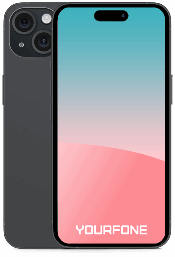 iPhone 15 Black front and back - YF Staging