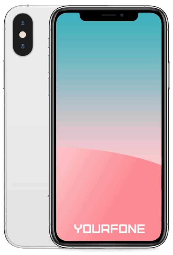 iPhone X Silver front and back - YF Staging